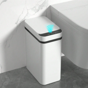 Automatic Touchless Sensor Trash Can with Lid, Slim Plastic Waste Bin for Kitchen, Bathroom, Office, Bedroom, RV – 2.7/4 Gallon Capacity