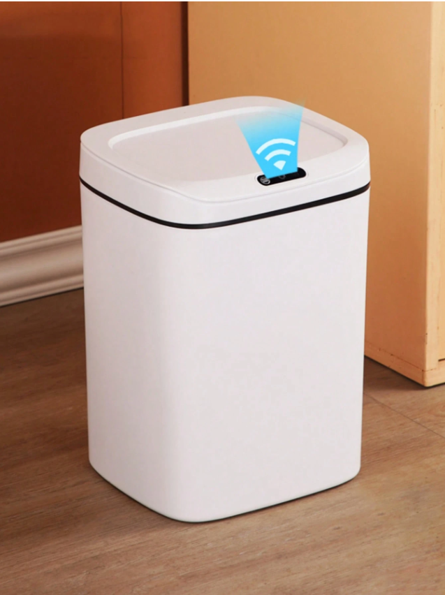Smart Sensor Automatic Trash Can with Lid, Infrared Touchless Garbage Bin, Waterproof Odor-Resistant Waste Container for Kitchen, Bathroom, Office, Bedroom – 12L/14L/16L
