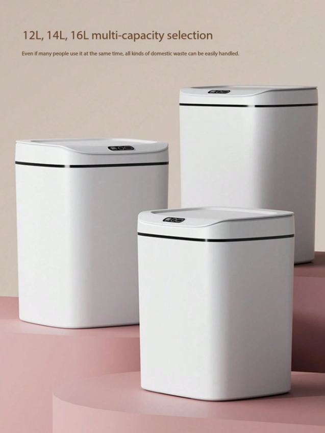 Smart Sensor Automatic Trash Can with Lid, Infrared Touchless Garbage Bin, Waterproof Odor-Resistant Waste Container for Kitchen, Bathroom, Office, Bedroom – 12L/14L/16L - Image 3