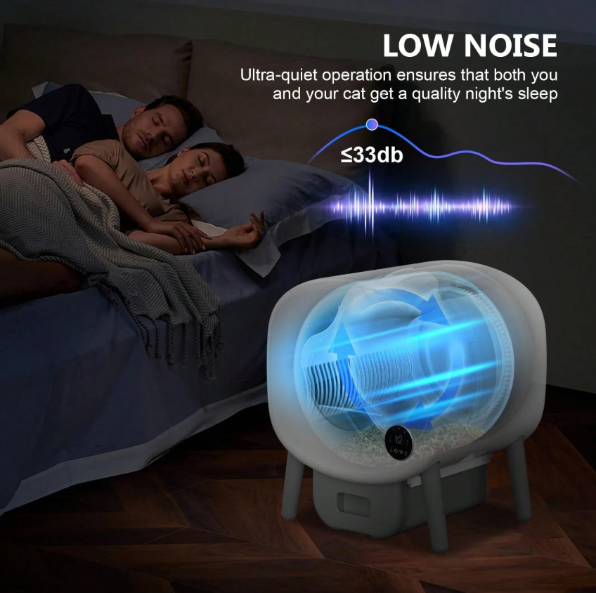 Automatic Self-Cleaning Cat Litter Box with App Control, Smart Sensor Litter System for Multiple Cats, Large Capacity with Washable Liner and Waste Bags - Image 6