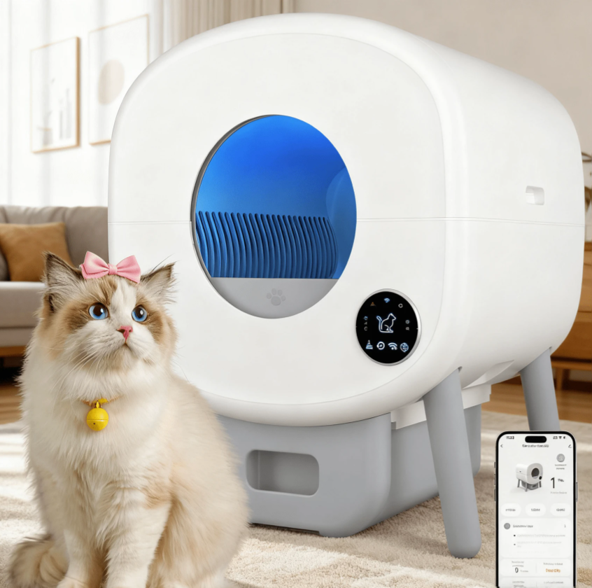 Automatic Self-Cleaning Cat Litter Box with App Control, Smart Sensor Litter System for Multiple Cats, Large Capacity with Washable Liner and Waste Bags - Image 8