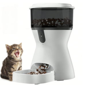 Automatic Cat Feeder with 1080P Camera, App-Controlled Smart Pet Food Dispenser, 4L Capacity with Voice Recording and Scheduled Feeding